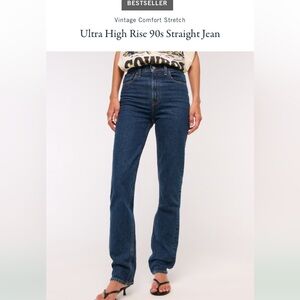 ABERCROMBIE & FITCH The 90e Straight Ultra High Rise sz 31/12r